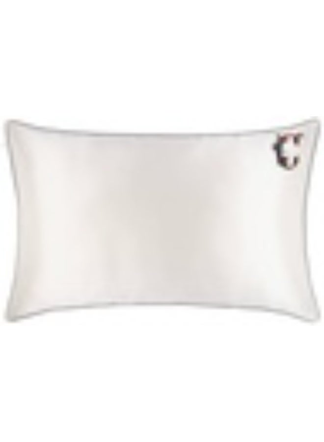 Slip slip pure silk initial collection queen pillowcase - white C 1 piece - Image 1