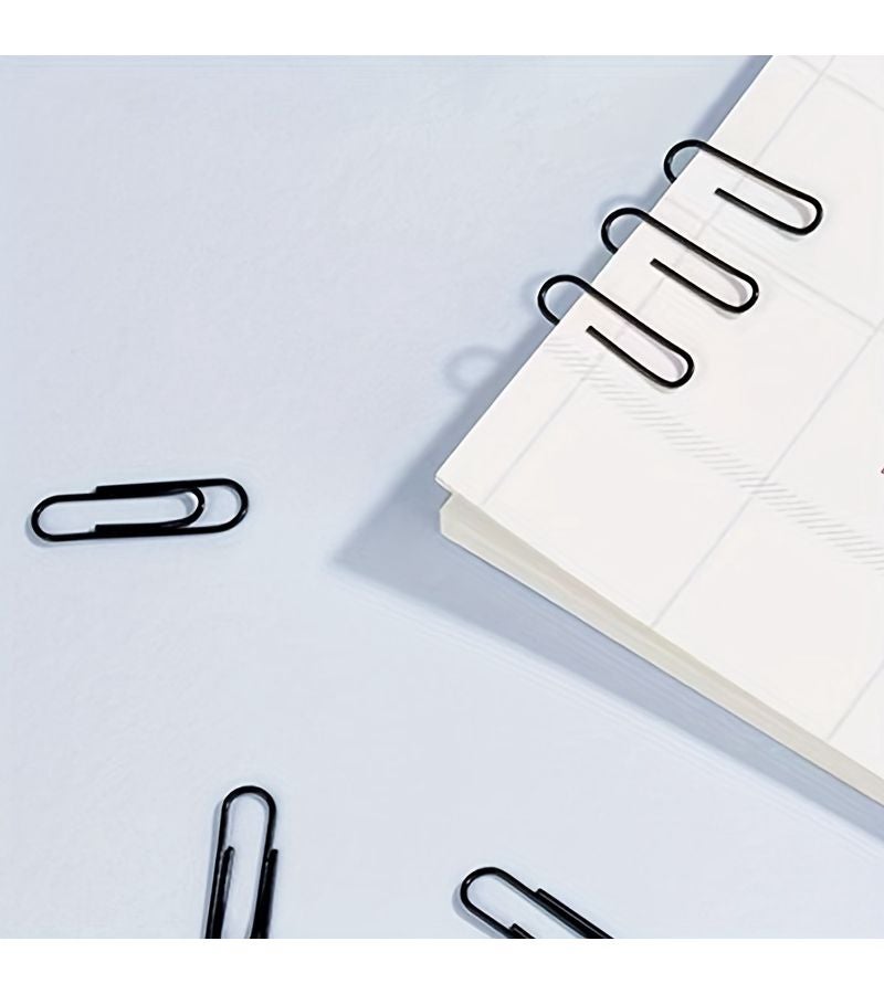 Black Paper Clips 50mm/2inch 60pcs Per Bag Durable Rust Resistant Coated Reusable Solid Color for Office School Document Organizing - Image 5