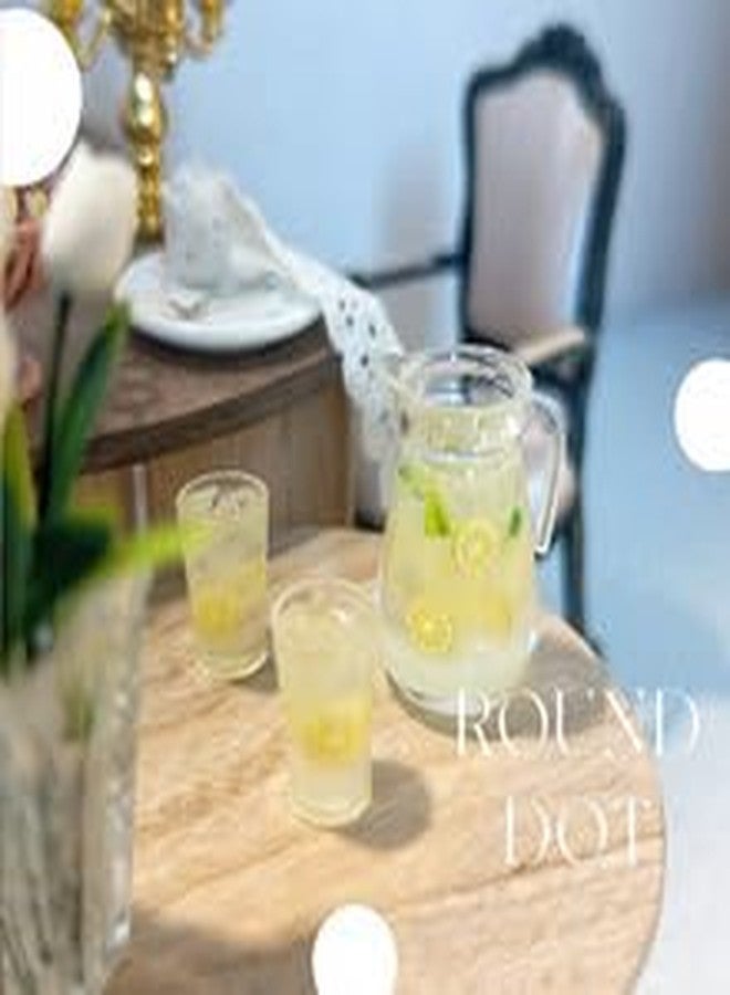 ORFOFE 3pcs Miniature Lemonade Pitcher Set Simulation Glasses Bottle Lemonade Mini Lemon Fruit Ice Tea for Dollhouse Kitchen Scene Decoration - Image 5