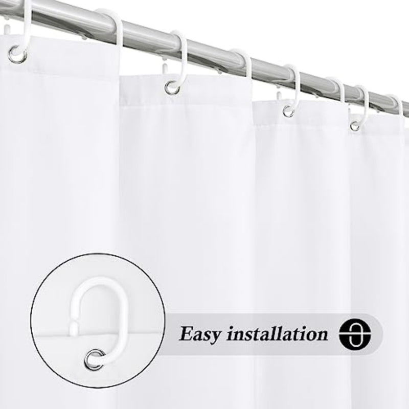 baihuoEurCross Shower Curtain, Mould Proof and Mildew Resistant Extra Long Shower Curtain Liner Drop, 100% Polyester Machine Washable Waterproof Fabric Bathroom Shower Curtain - Image 4