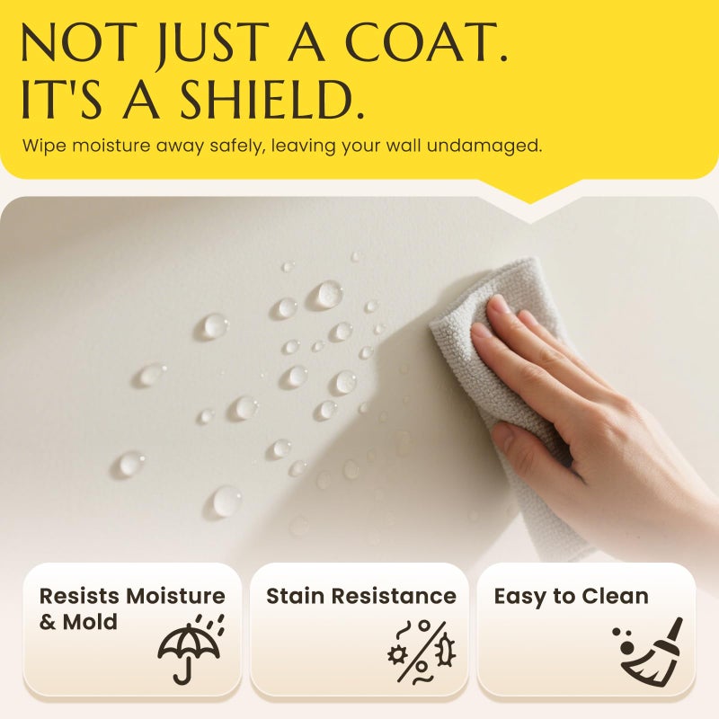DWIL White Paint for Wall, Water-Based Ceiling Paint with Roller Kit - Interior/Exterior - No Sanding, Quick Drying, Low Odor - Perfect for Wall, Ceiling & More, 50-55sq.ft, 32 Oz, White - Image 5