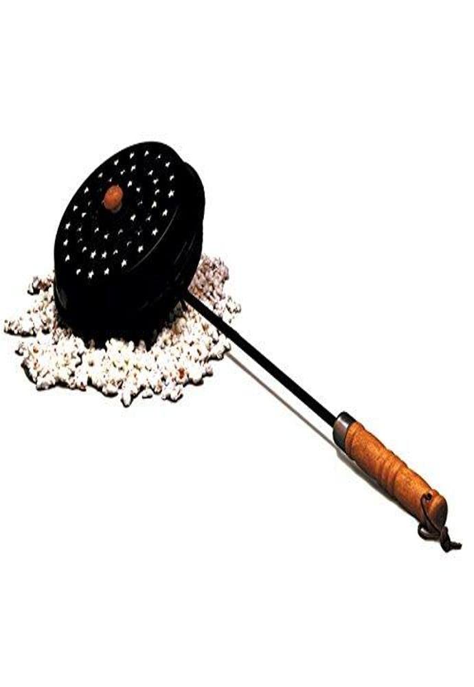 Rome Romes Chestnut Roaster and Fireplace Popcorn Popper Steel with Wood Handle 