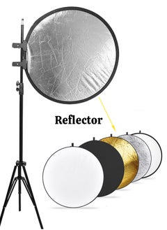 Mi VAZA Photography Fill Light Set - Studio Photography Lighting Kit - 135W Light Bulb - 2X3m Background Stand - Soft Light Umbrella Lighting Kit - 5 in 1 Reflector - 5PCS Backdrops (White/Grey/Black/Blue/Green) Screen for Photo, Video, Portrait and Live  - Image 5