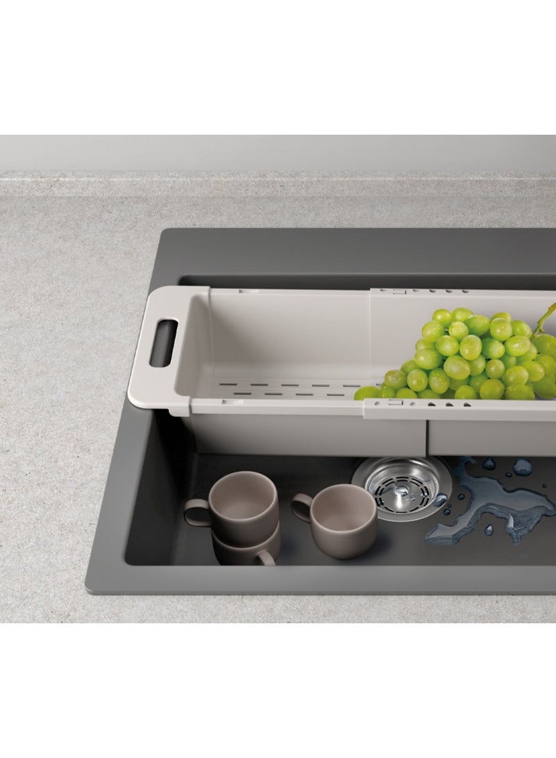 Metaltex Drainflex Extensible Over-the-Sink Colander Basket – Adjustable 35–52 cm - Image 4