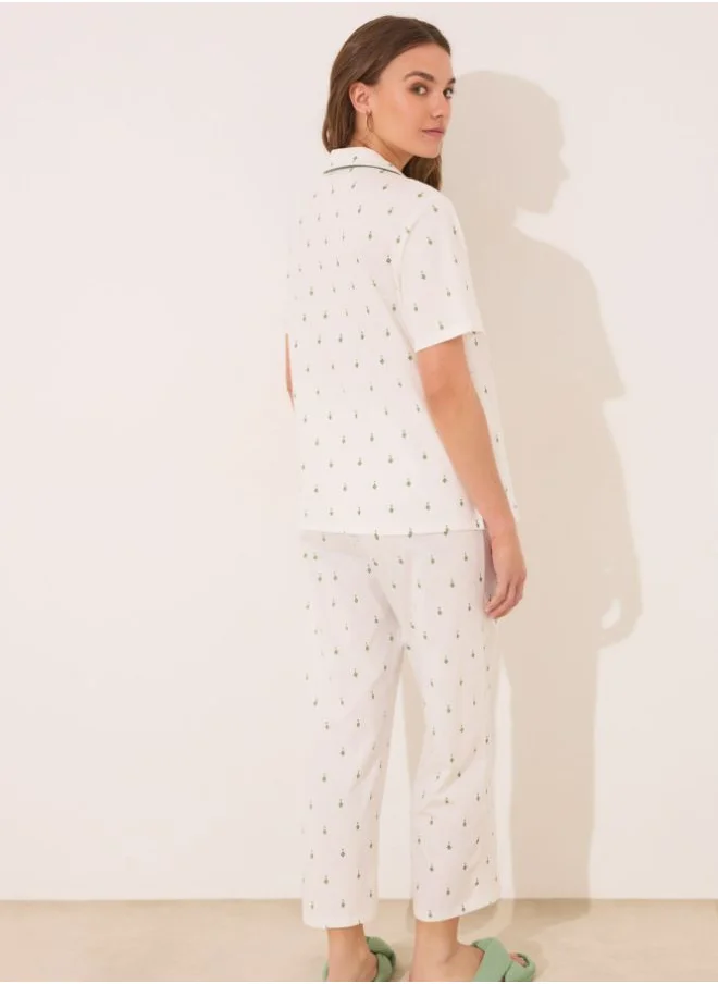 women'secret Print cotton classic pyjamas