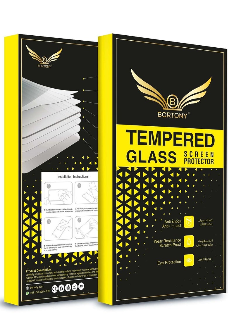 بورتوني واقي شاشة 38 ملم 40 ملم مع ممتص الصدمات أسود / شفاف - Image 3