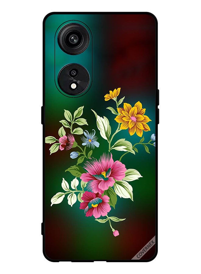 Covernex Protective Case Cover For Oppo Reno8 T 5G Hd Flowers Art - Image 1