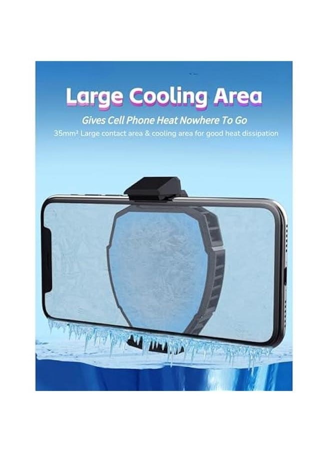 Generic - Cell Phone Cooler, Semiconductor Phone Cooling Radiator with Temperature Display, Magnetic Back Clip RGB Phone Cooling Fan for Gmaing Movie Live Streaming - Image 1