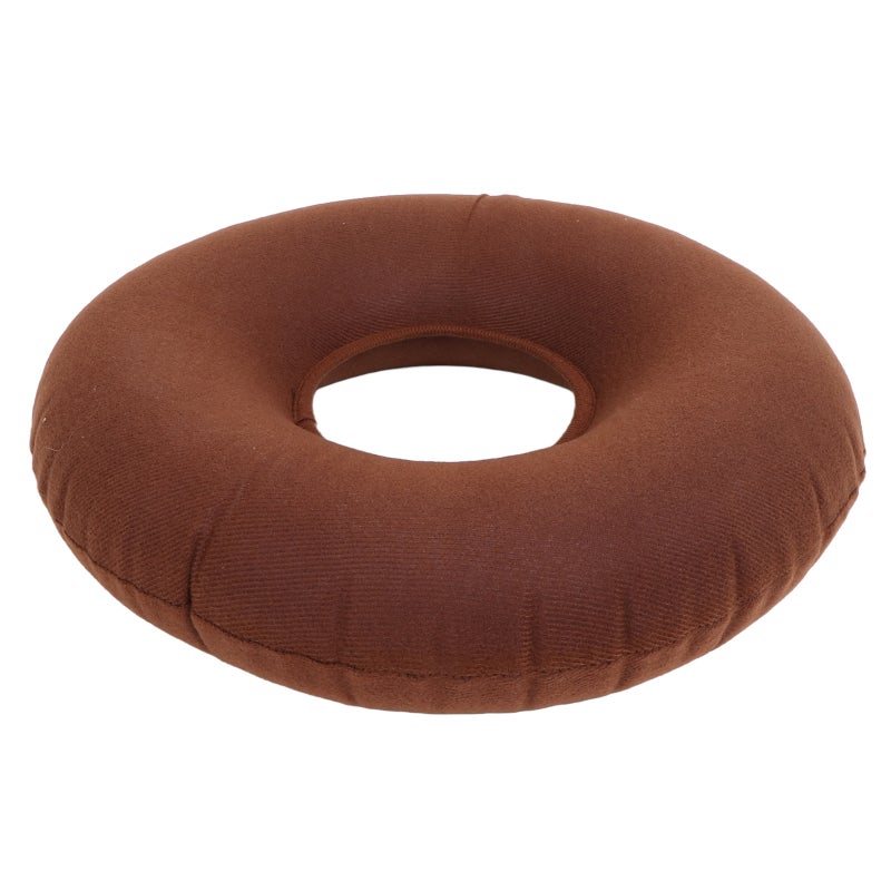 Inflatable Donut Cushion 38cm Coffee: Pressure Relief Bedsore Prevention Cushion - Good Sealing Comfortable PVC Material Cushion for Bedridden Patients, Wheelchair, Office, Travel - Image 3