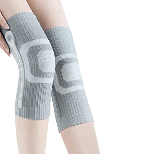 JUMISEE (One Pair) Compression Knee Brace with Silicone Gel Spring Support, Men Women Knee Sleeve Leg Support for Running Pain Management Arthritis Pain Relief Rheumatism - Image 2