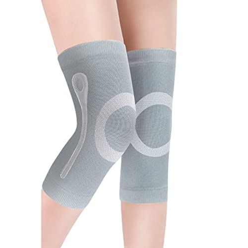JUMISEE (One Pair) Compression Knee Brace with Silicone Gel Spring Support, Men Women Knee Sleeve Leg Support for Running Pain Management Arthritis Pain Relief Rheumatism - Image 1
