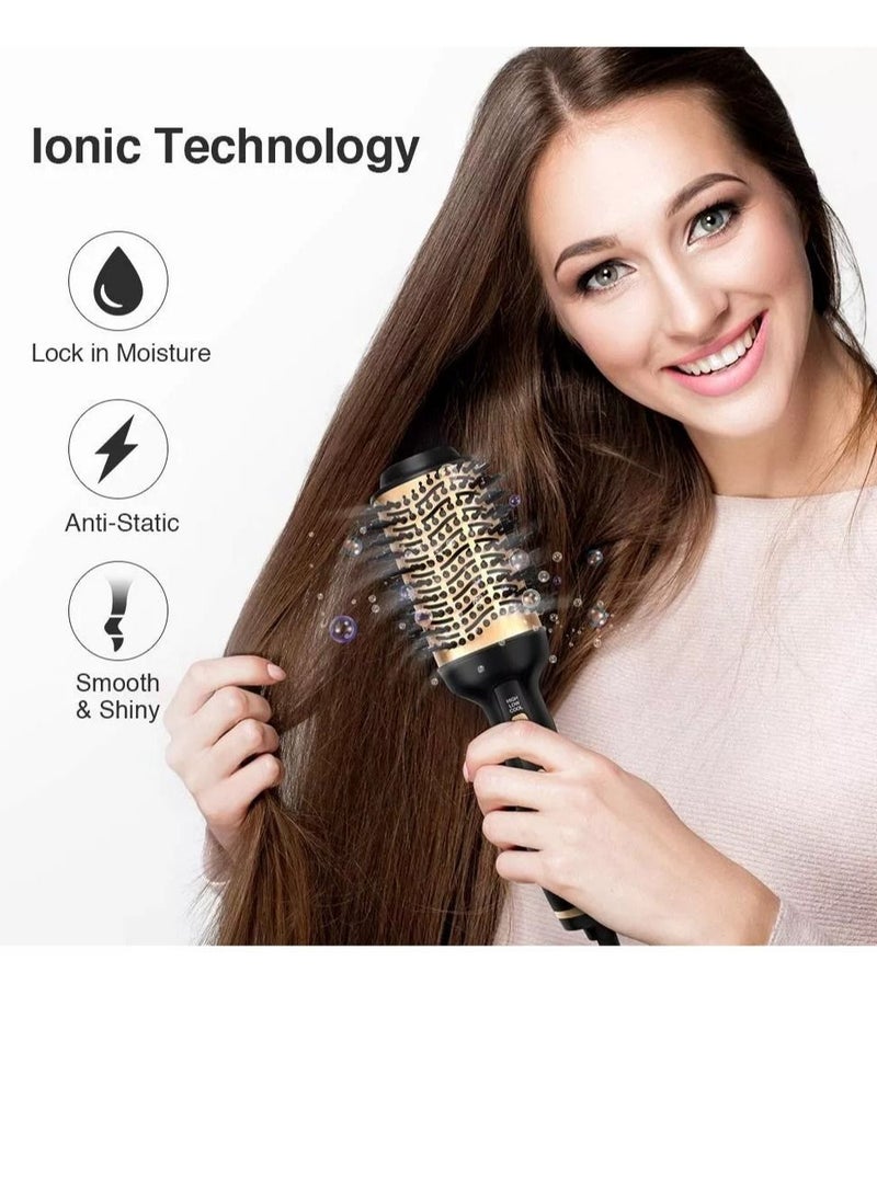 Generic - Hot Air Brush,Hair Dryer Brush, Professional Hair Dryer & Volumizer 3 in 1 Upgrade Anti-Scald Negative Ionic Technology Hair Straightener Brush,Salon Negative Ion Ceramic Electric Blow Dryer - Image 1