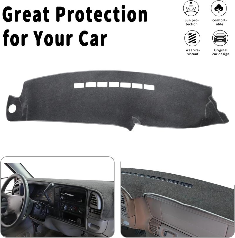 POSAID Dash Cover for 1997-2000 Chevy Silverado/GMC Sierra & More - Gray - Image 4