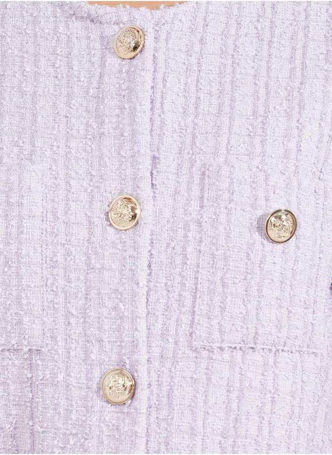 Styli - Tweed Buttoned Jacket & Tailored Trouser Co-Ords - Image 1