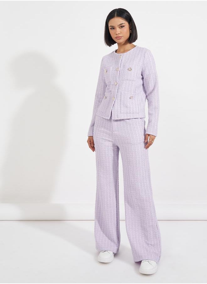 Styli - Tweed Buttoned Jacket & Tailored Trouser Co-Ords - Image 1