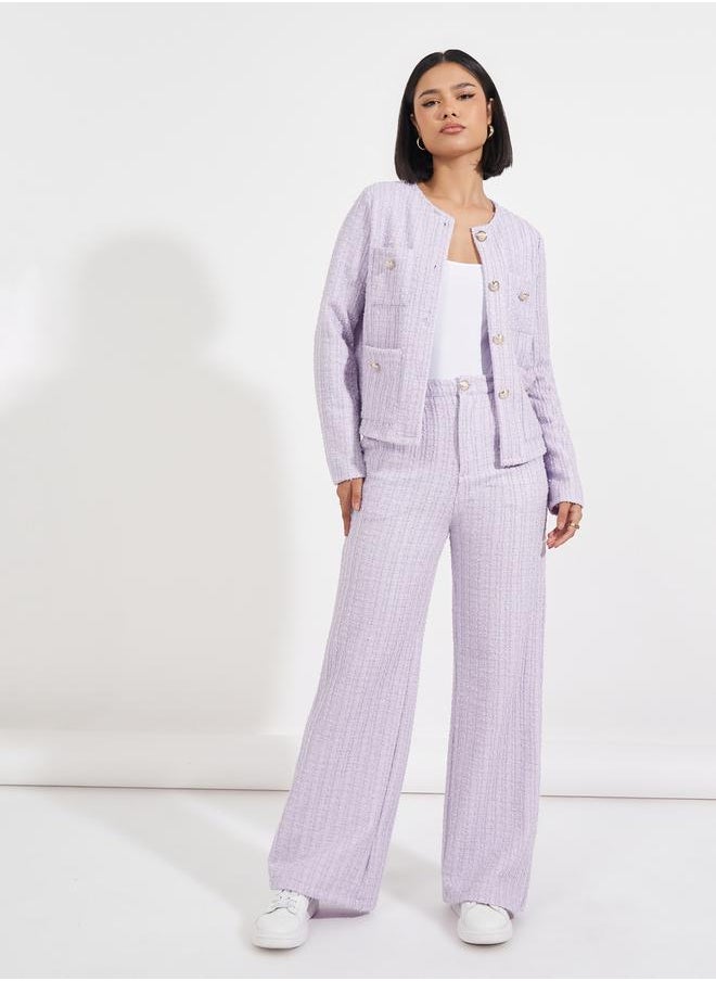 Styli - Tweed Buttoned Jacket & Tailored Trouser Co-Ords - Image 1