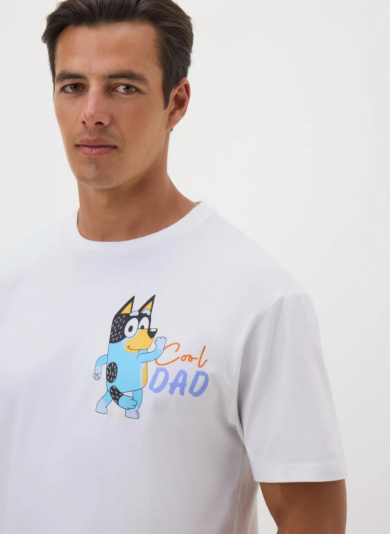 ماتلان تيشيرت أبيض Dad Bluely