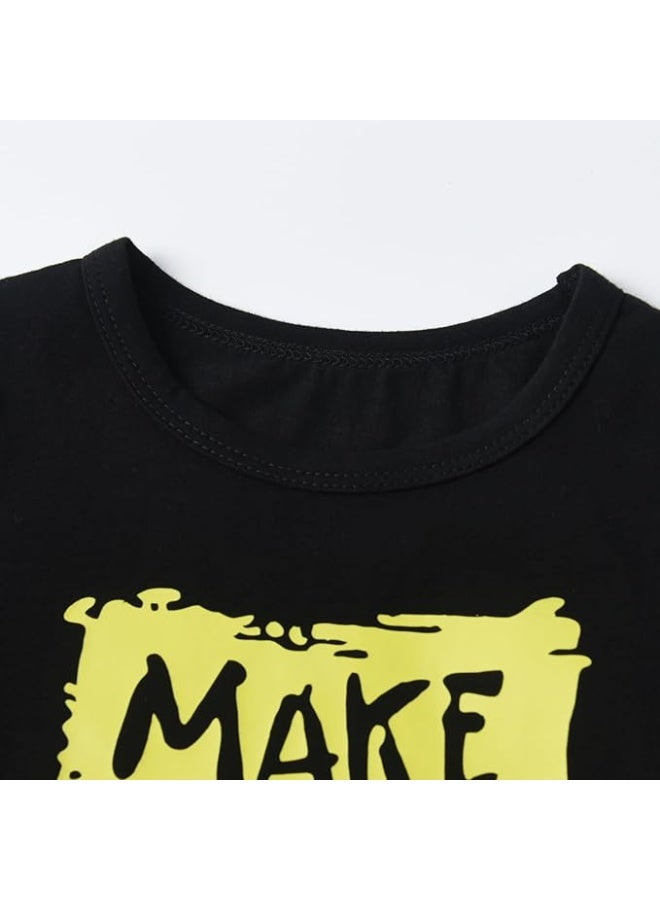 ديناصورز طقم صيفي أولادي قطعتين للأطفال، تيشيرت قطن نص كم بطباعة حروف وديناصور مع شورت، ملابس مريحة وناعمة للأطفال من عمر 1 إلى 4 سنوات، مناسب للاستخدام اليومي والخروجات - Image 4