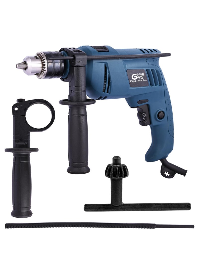 GIGAWATTS GIGAWATTS TH1002C 750W Reversible Impact Drill Machine Heavy Duty 2800 RPM Variable Speed Reverse Forward Function Electric Drilling Power Tool for Wall Wood Stone Metal Sheets  - Image 1