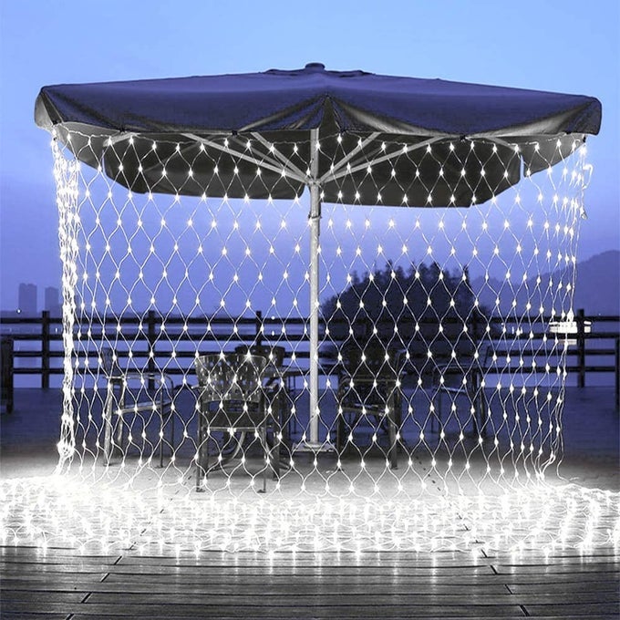 LED NET MESH STRING LIGHTSDIWALI LIGHTSLED LIGHTS FOR HOME DECORATION 98FT X 66FT 192 LEDS 8 MODES 3X2M WHITEPVC1 METERS