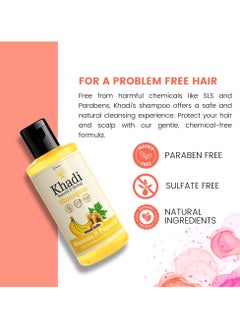 Khadi Banana & Papaya Organic & Herbal Shampoo | Deep Nourishment & Shine | Sulfate & Paraben Free | 210 ML  - Image 5