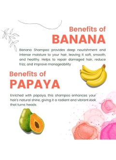 Khadi Banana & Papaya Organic & Herbal Shampoo | Deep Nourishment & Shine | Sulfate & Paraben Free | 210 ML  - Image 3