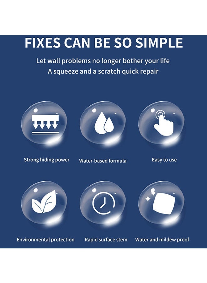 Unique Drywall Repair Kit - Spackle Wall Repair - Wall Repair Patch Kit to Fill The Holes, Walls Putty Hole Repair Quick and Easy Solution, Sandpaper, Drywall Patches with Scraper - Image 4