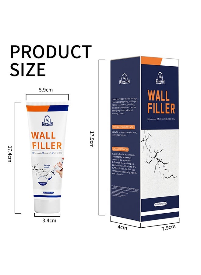 Unique Drywall Repair Kit - Spackle Wall Repair - Wall Repair Patch Kit to Fill The Holes, Walls Putty Hole Repair Quick and Easy Solution, Sandpaper, Drywall Patches with Scraper - Image 2