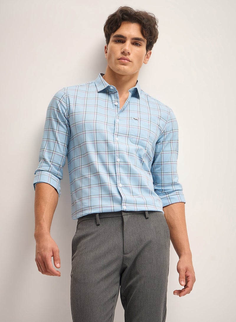 THE BEAR HOUSE Cotton Shirt for Men | Slim Fit, Long Sleeve, Casual & Formal Wear | Soft, Breathable Fabric for Office, Everyday, & All-Season Use in Classic & Trendy - Image 1