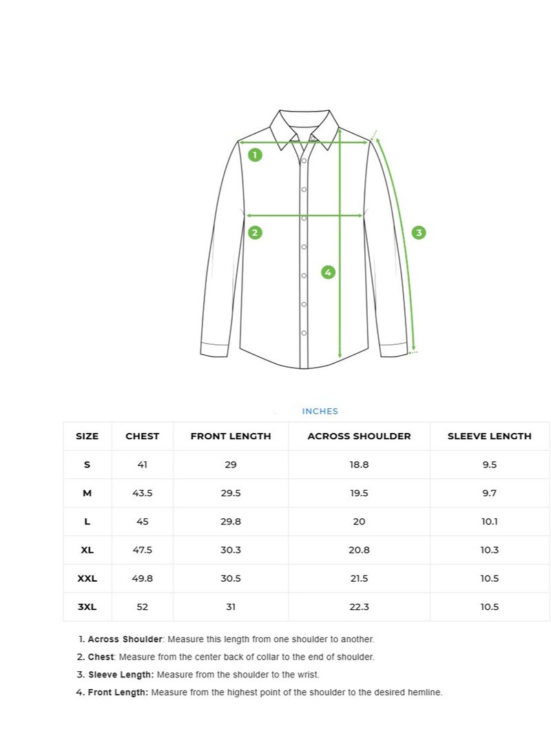 THE BEAR HOUSE Cotton Shirt for Men | Slim Fit, Long Sleeve, Casual & Formal Wear | Soft, Breathable Fabric for Office, Everyday, & All-Season Use in Classic & Trendy - Image 2