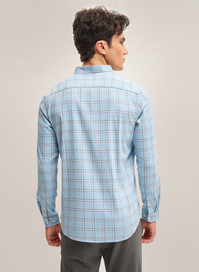 THE BEAR HOUSE Cotton Shirt for Men | Slim Fit, Long Sleeve, Casual & Formal Wear | Soft, Breathable Fabric for Office, Everyday, & All-Season Use in Classic & Trendy - Image 3