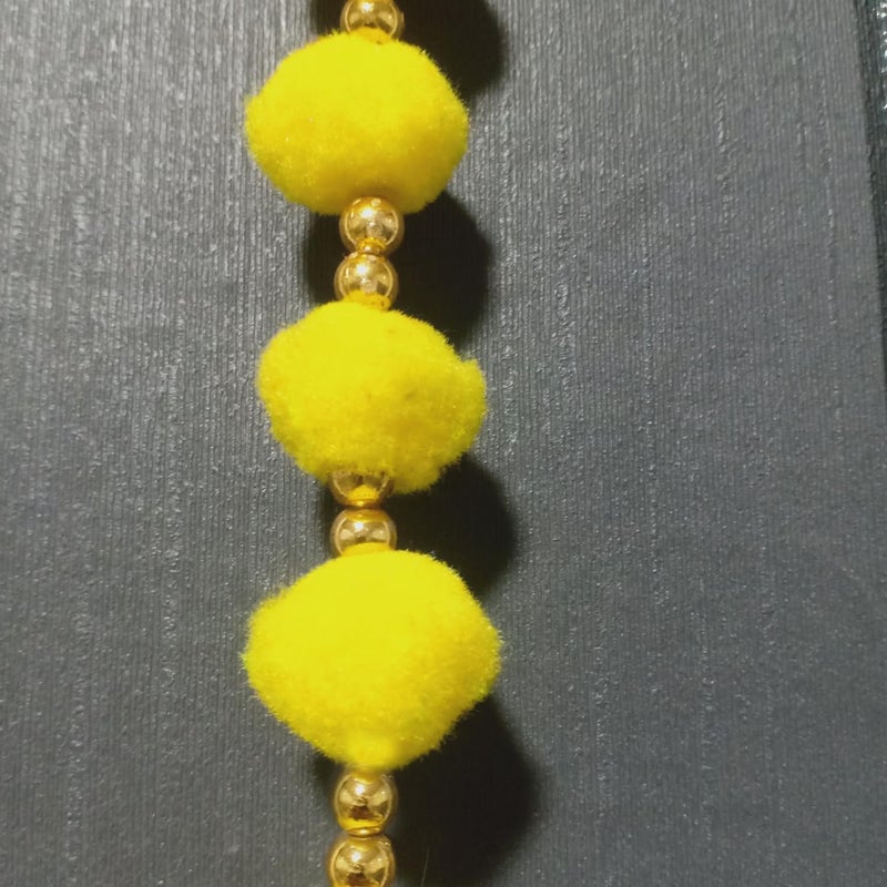 CROWNNIMREET Pom Pom Door Wall Hanging Latkans for Home Decorations, Pom Pom Chakri with Bell Hanging Strings Decorations for All Fesitval Decorations, Decorative Items for Home (2 Piece) - Image 5