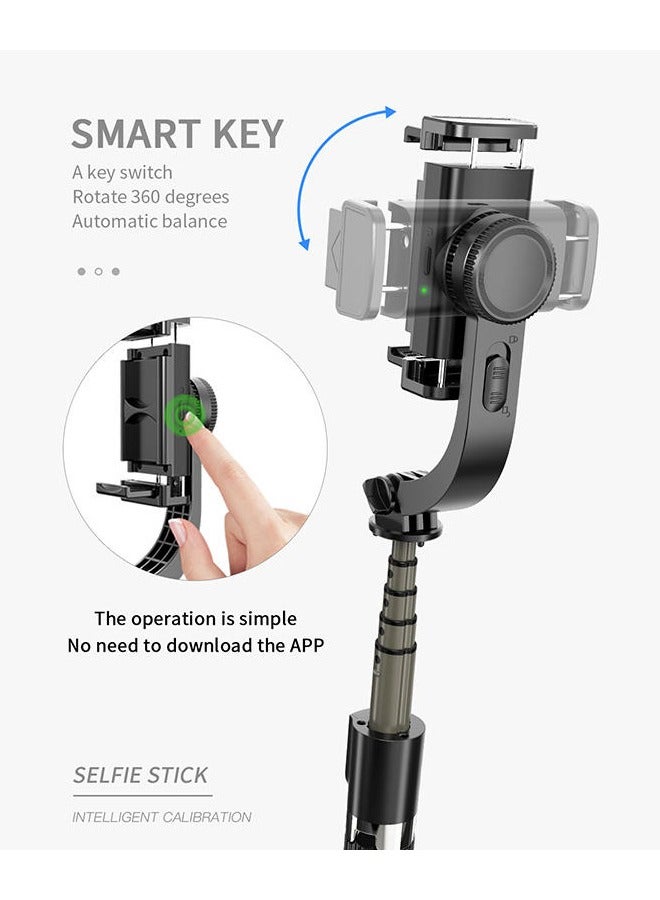 Q08 Handheld Gimbal Stabilizer for Smartphone 1-Axis with Selfie Stick Tripod Stand Wireless Bluetooth Remote for iPhone Android