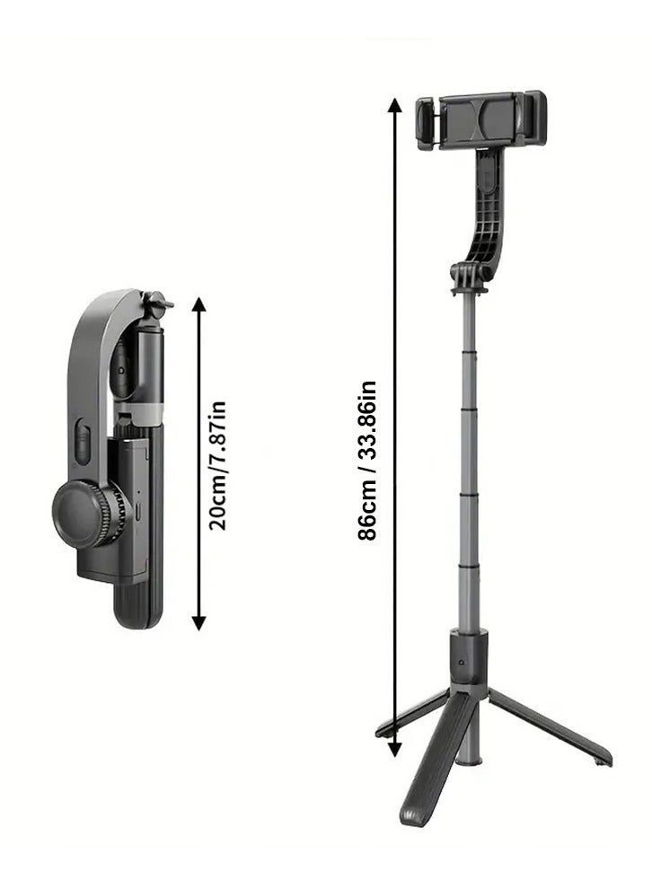Q08 Handheld Gimbal Stabilizer for Smartphone 1-Axis with Selfie Stick Tripod Stand Wireless Bluetooth Remote for iPhone Android