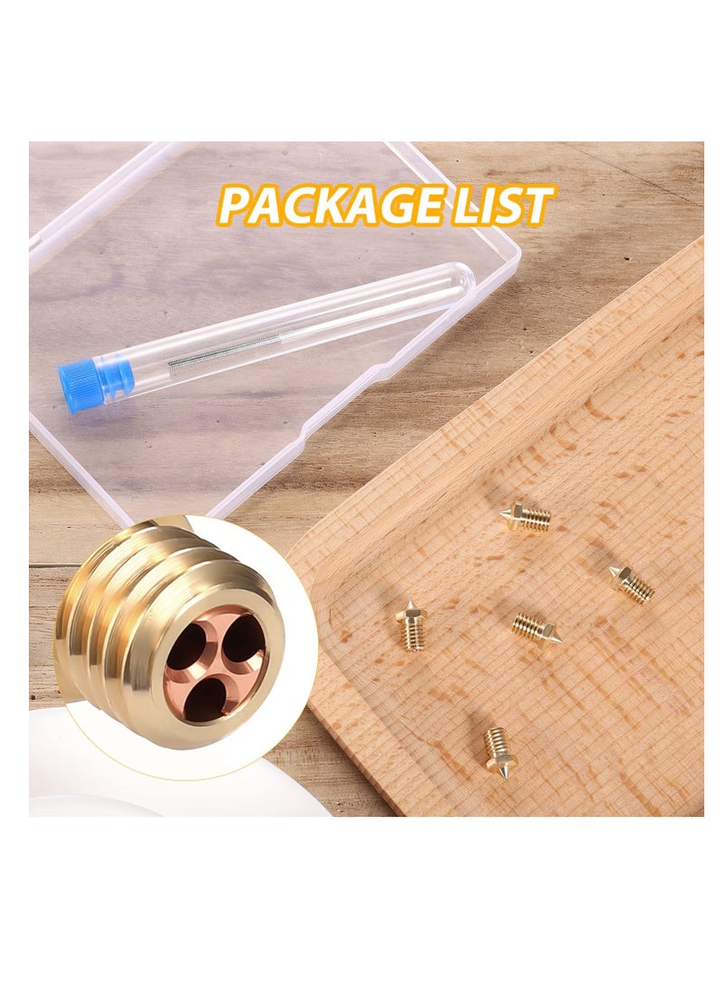 Excefore 3D Printer Nozzles Extruder Nozzles for V5 V6 0.4mm for 1.75mm Filament Printer High FlowContains 5pcs Copper Nozzle with 2pcs Steel Needle Packed Storage Box 3D Printer Parts - Image 3
