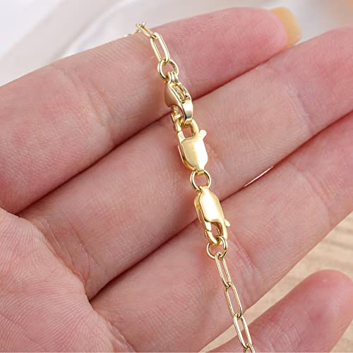 ALEXCRAFT Bracelet Extender Gold Necklace Clasps and Closures 14K Gold Plated 925 Sterling Silver Double Lobster Clasp Double Claw Connector for DIY Jewelry Making（2pcs） - Image 3