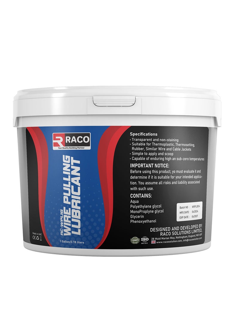 RACO Wire Pulling Lubricant for Electrical Work Smooth Wire Installation by RACO Solutions UK 1 Gallon - Image 1