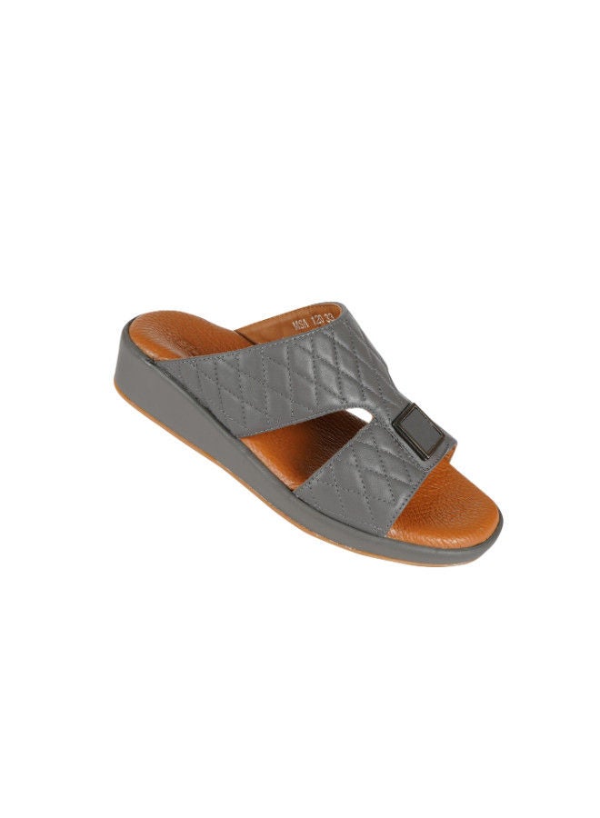 barjeel uno Barjeel Uno Boys Arabic Slippers 008-3342 BMSA-120-Grey  - Image 1