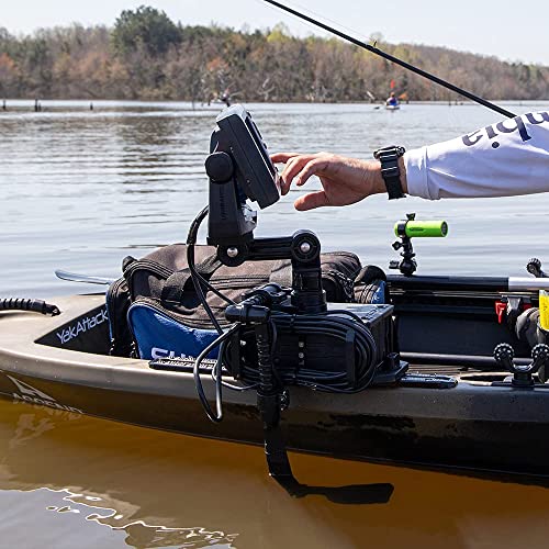 YakAttack LockNLoad Fish Finder Mount | Adjustable Kayak Track Mount System | Secure Sonar Holder for Garmin, Lowrance & Raymarine | Fits Most Kayak Rails | Yak Attack Accessories for Fishing - Image 4