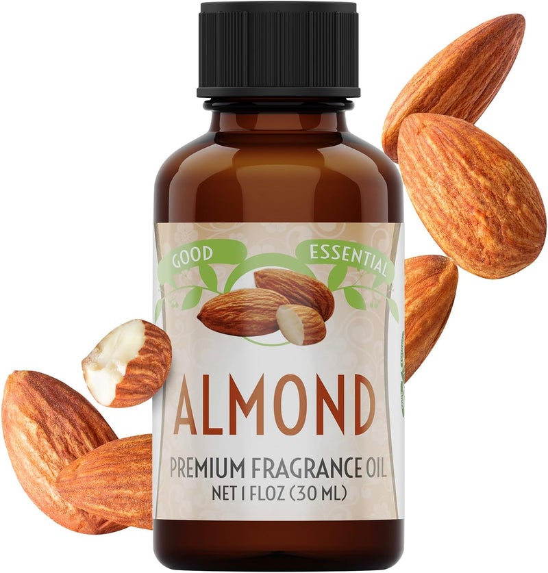 Good Essential 30 ml Oils – Premium Almond Fragrance Oil – Perfect for Diffuser, Perfume, Soap Making, Candles – 1 fl oz, 30ml - Image 1