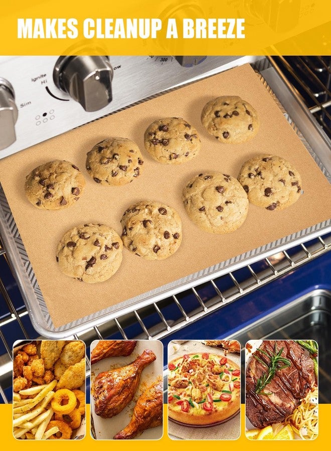 MMH 130PCs Paper Liners and 4PCs Reusable Teflon Baking Mats Compatible with Breville BOV860BSS Smart Oven Air Fryer Accessories, Food Grade Unbleached Parchment Paper Nonstick Oven Liners Mat PFOA Free - Image 4