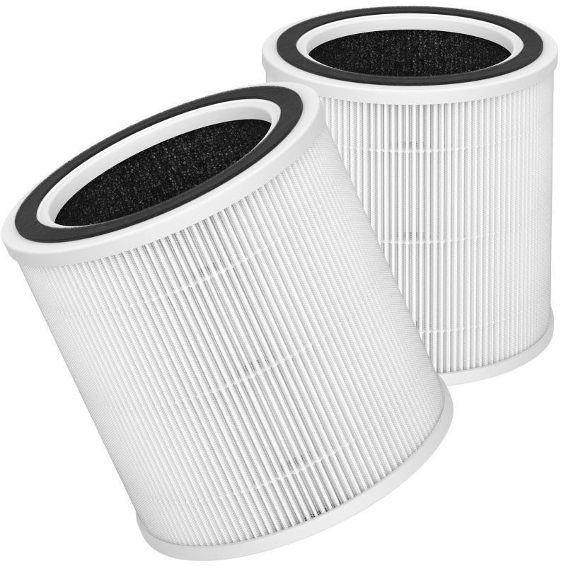 Breabetter AC400 True HEPA Replacement Filter Compatible with Purivortex AC400 Purifiers 3in1 H13 True HEPA Filter2PackWhite