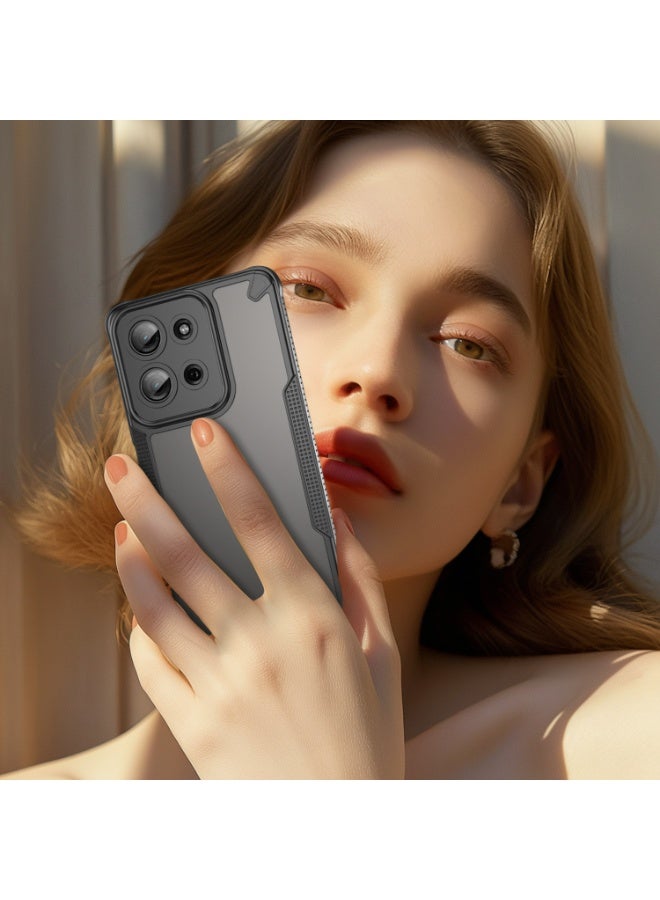 for Motorola G75 5G Case, TPU + PC Cover Full Portection Shockproof Flexible Frosted Phone Case for Motorola G75 5G, Black  - Image 3
