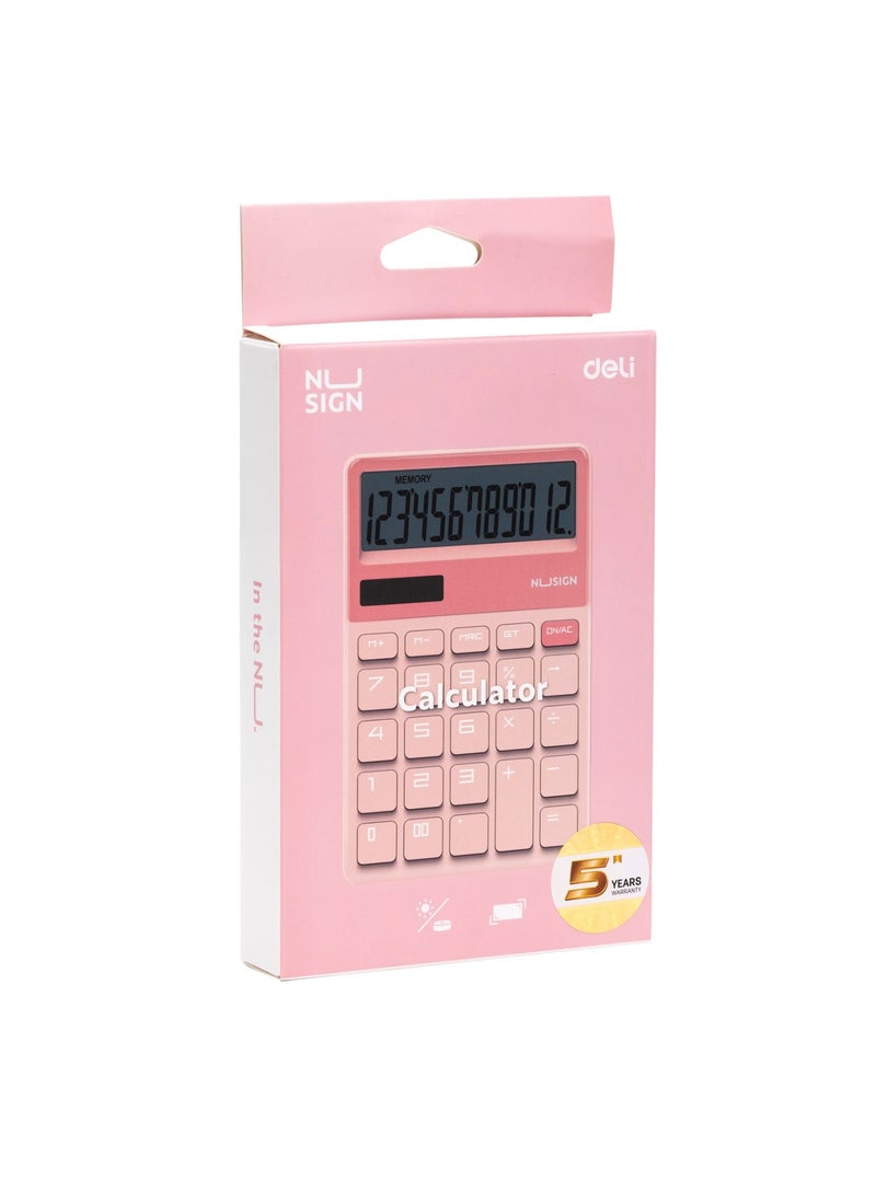Deli 1-Piece Nusign Desktop Calculator Pink - Image 2