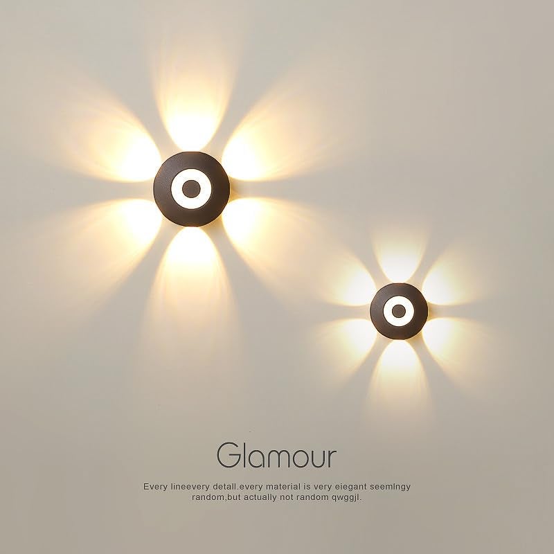 CITRA Metal 10W LED Black 6-Way Waterproof Outdoor Wall Lamp Up Down Light - Warm White - Image 3