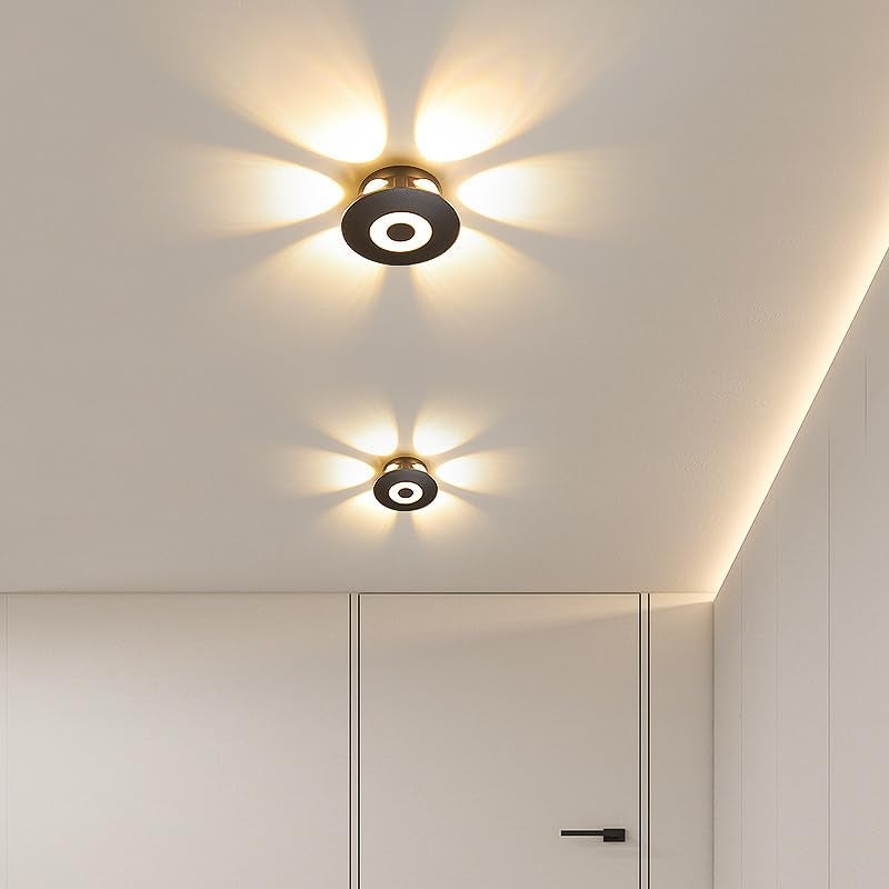 CITRA Metal 10W LED Black 6-Way Waterproof Outdoor Wall Lamp Up Down Light - Warm White - Image 2