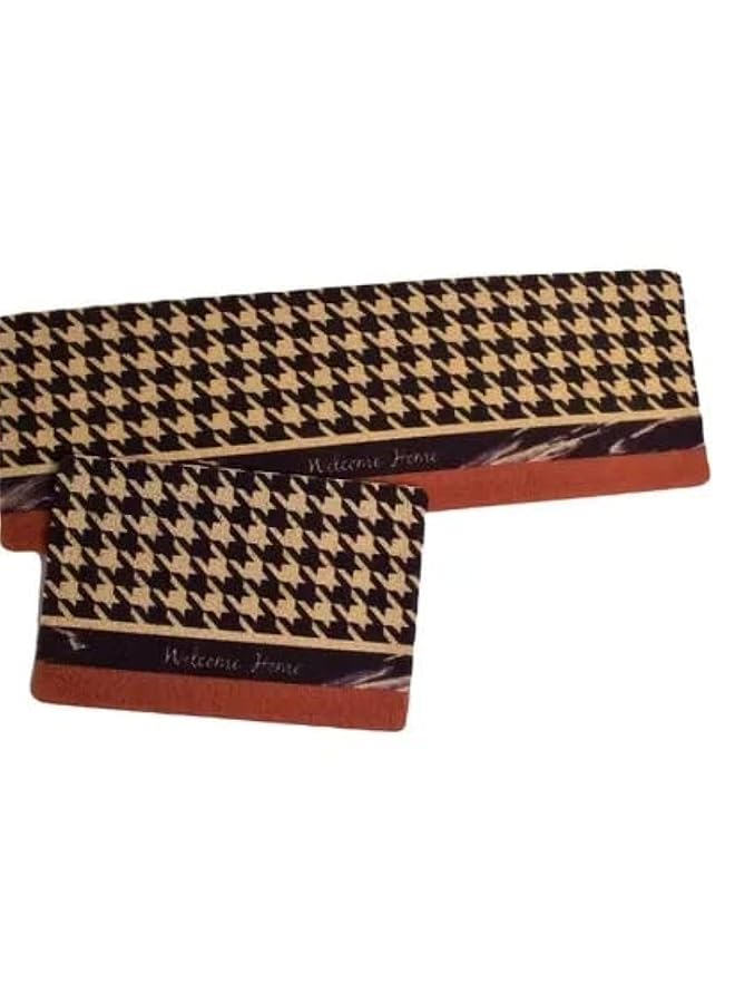 هوم كونسيبت سجادة باب مضادة للانزلاق مكونة من قطعتين، متعددة الألوان 122×40 سم + 60×40 سم متعددة الألوان 3