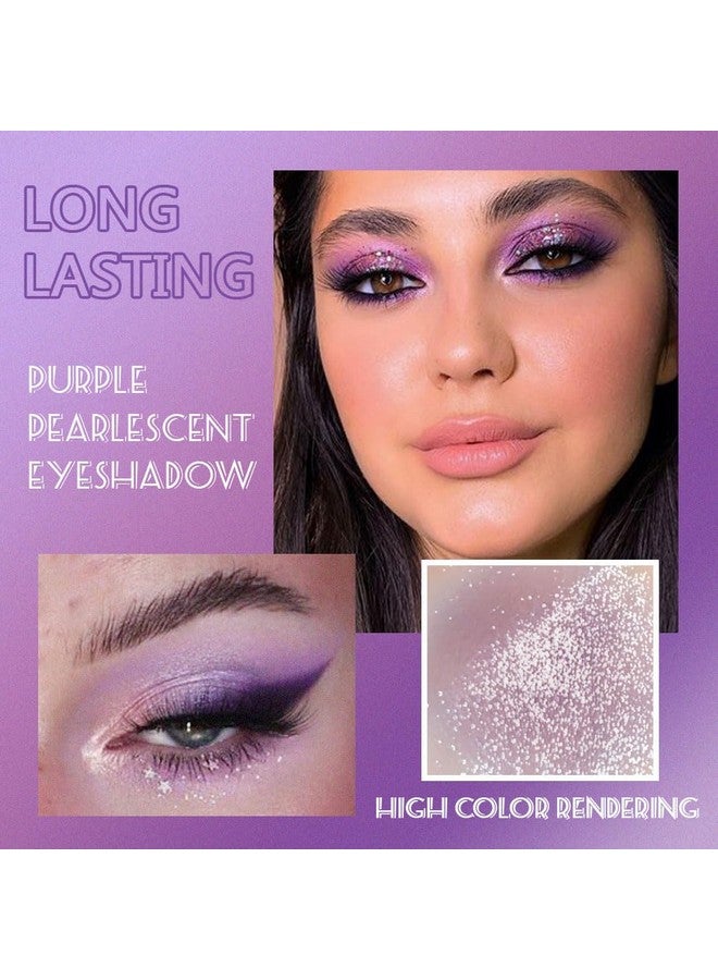 AMY'S DIARY 9 Colors Eyeshadow Palette Purple matte Glitter Makeup,light deep Purple Silver EyeShadow Long Lasting Colorful Eye Shadow Plattet for woman (101) - Image 5