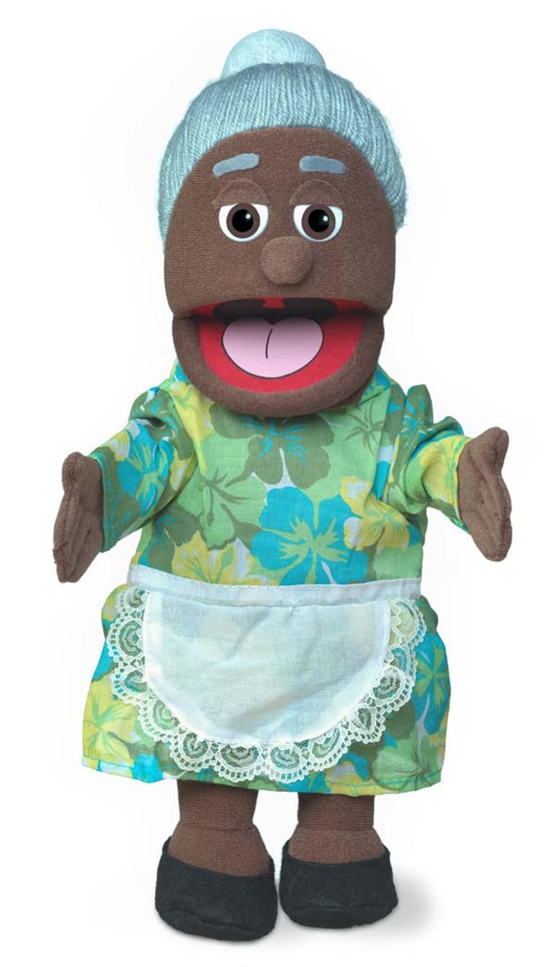 Silly Puppets 14" Granny, Black Grandmother, Hand Puppet - Image 1