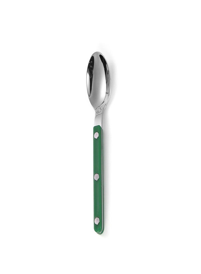 Namzi 4 Pcs Tea Spoon Green，304 Stainless Steel, French Riveted Handle, Sturdy for Teas Desserts - Image 1